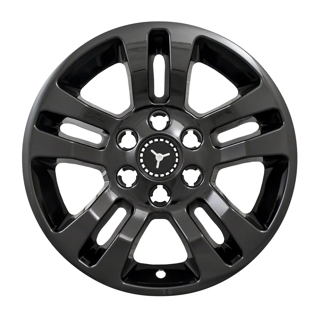 IWCIMP377BLKN – COAST2COAST Wheel Skin, 18 Inch 5 Double Spokes Snap-On/Center Retention Painted Gloss Black ABS Plas...